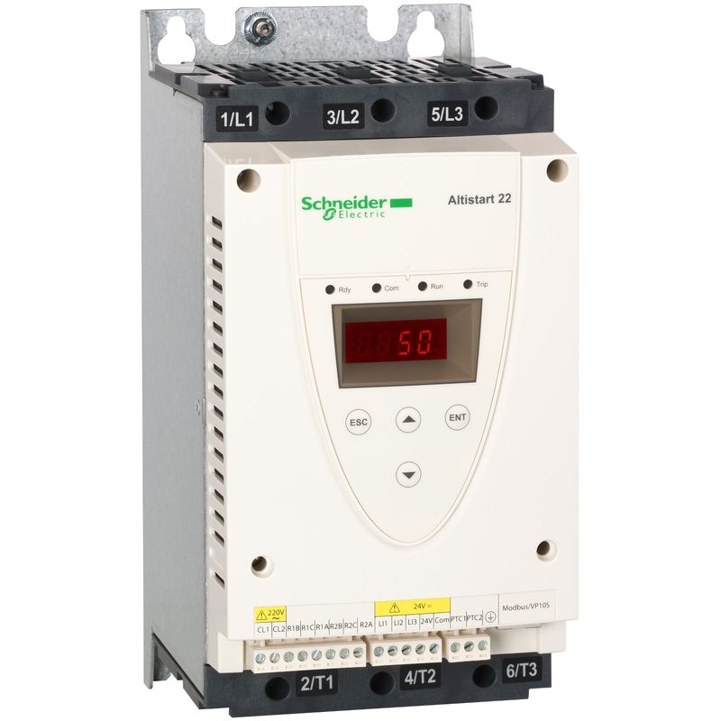 soft starter for asynchronous motor, Altistart 22, control 230V, 230 to 440V, 4 to 7.5kW